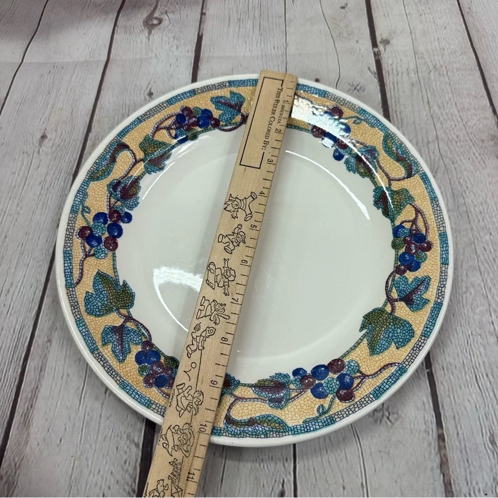 Pier 1 Grapes & Leaves In Mosaic Design PaFloral Vine Dinner Plate